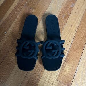 Black Slide Sandals